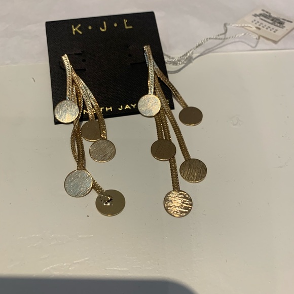 Kenneth Jay Lane Dangling Gold Earrings